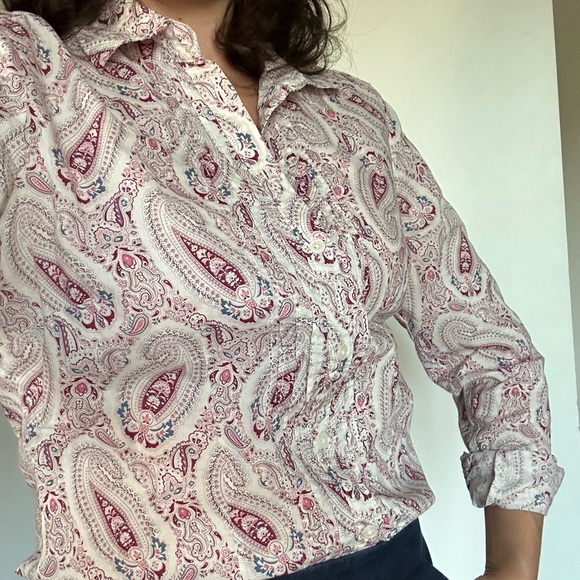 Jacob- 100% cotton paisley button down shirt - Picture 4 of 6